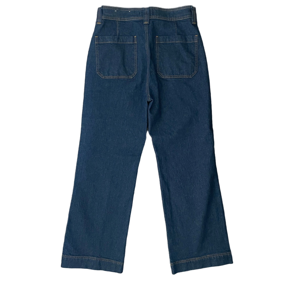 NWOT LOFT Dark Blue Wide Leg Jeans - Picture 2 of 4